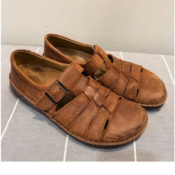 Birkenstock Fisherman Brown Leather Sandals Men\'s 44 11 main image 5